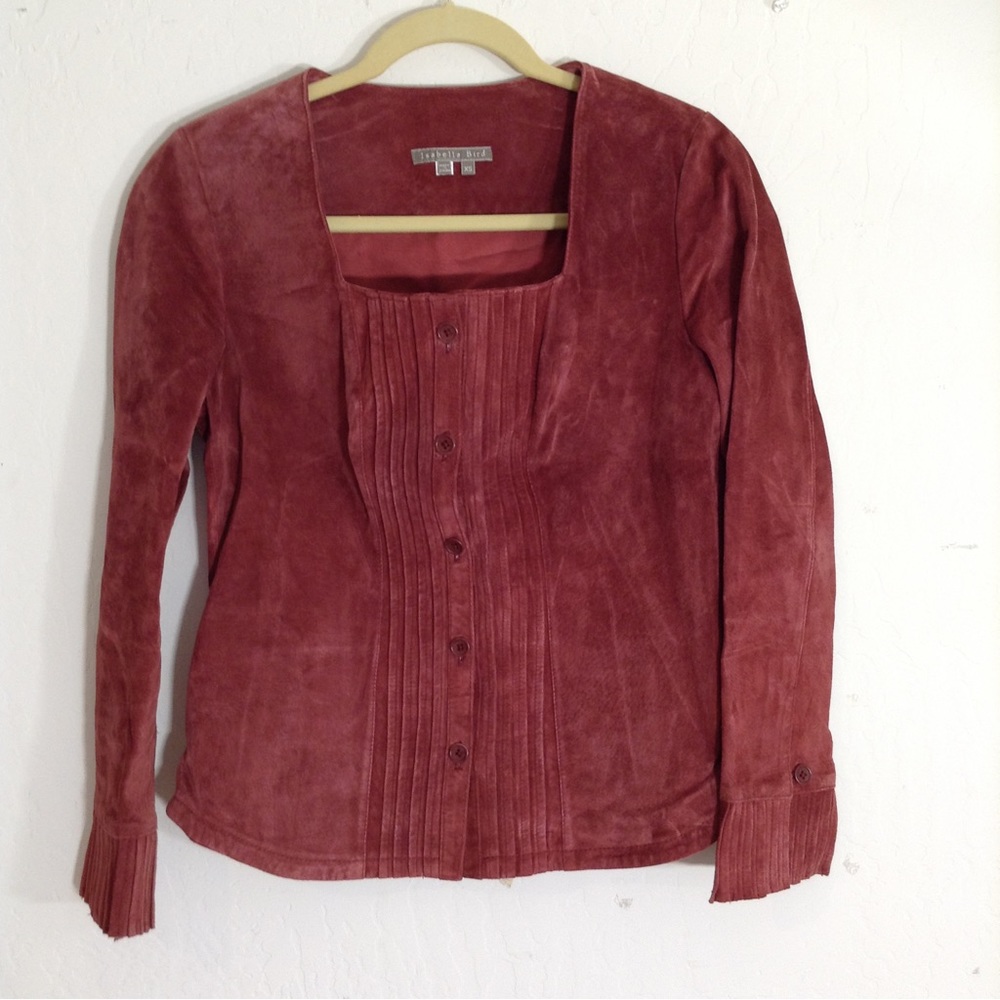 Worthington Women's Dusty Rose Suede Button-Front Jacket